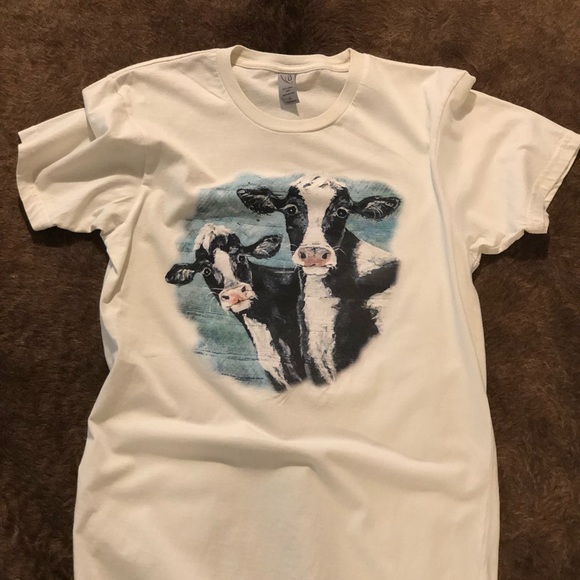 Tops - White cow shirt